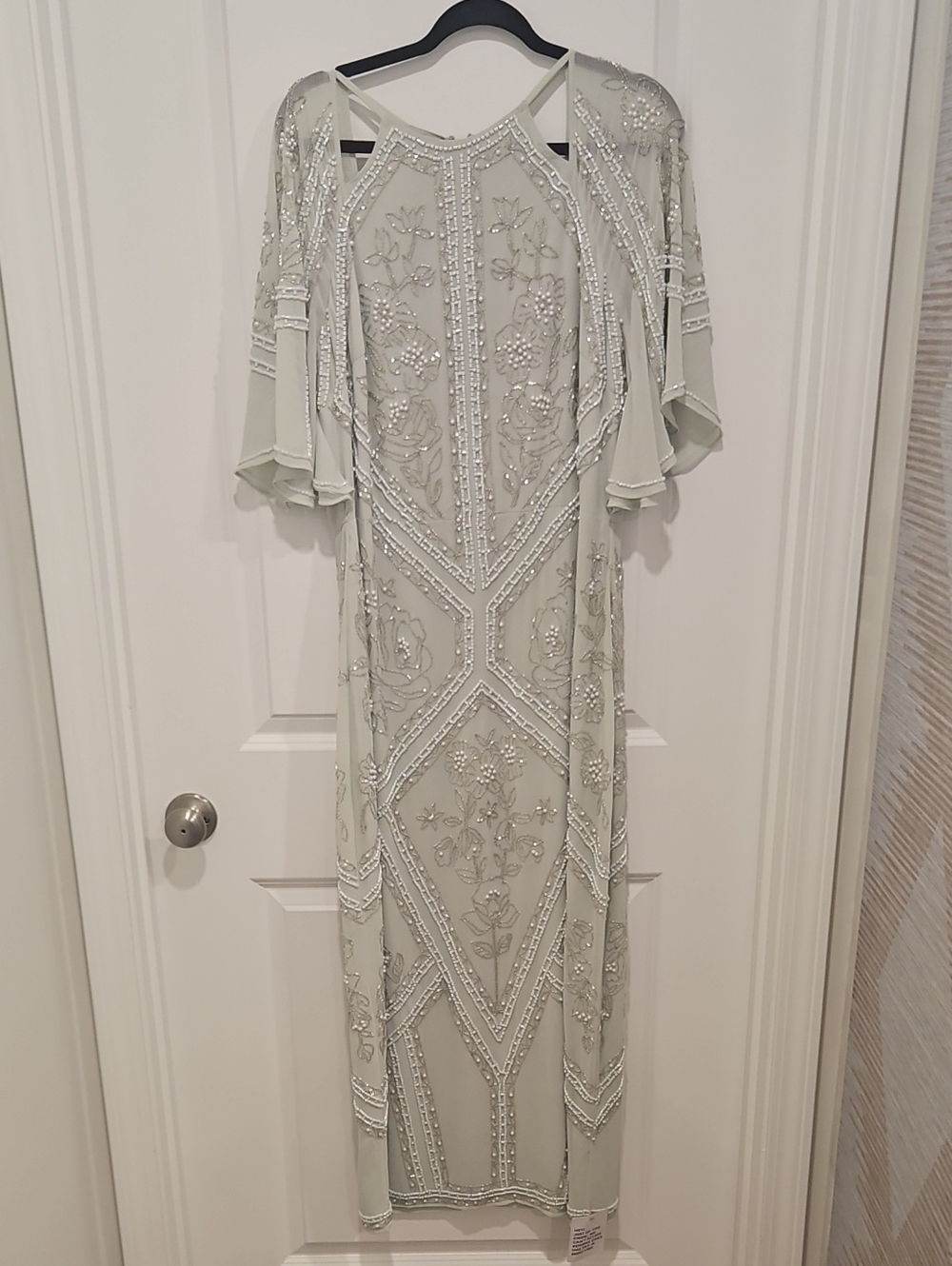 ASOS Embellished Light Sage Evening Dress